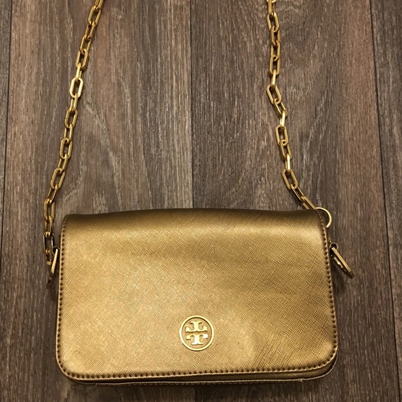 Tory Burch Handbags - Tory Burch Gold Chain Crossbody Purse